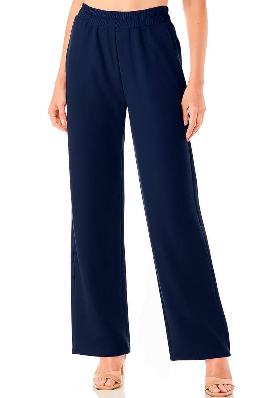 PLUS SIZE TEXTURE  STRAIGHT PANTS