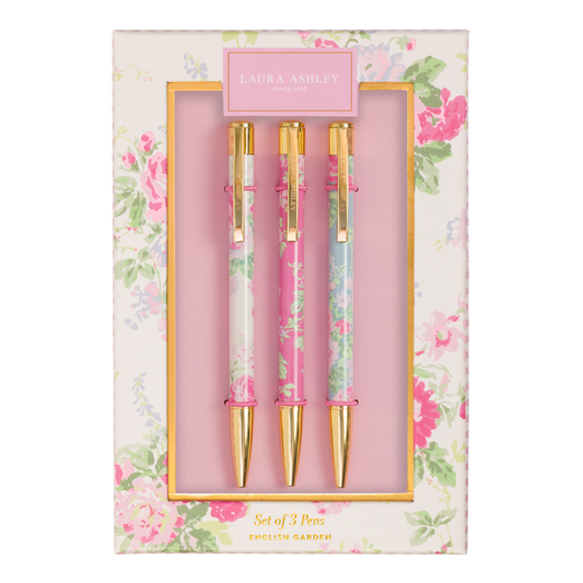Laura Ashley English Garden Pen Set of 3