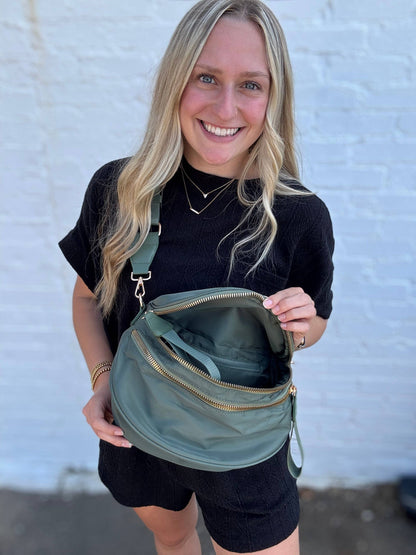 Nylon Double Zip Bag