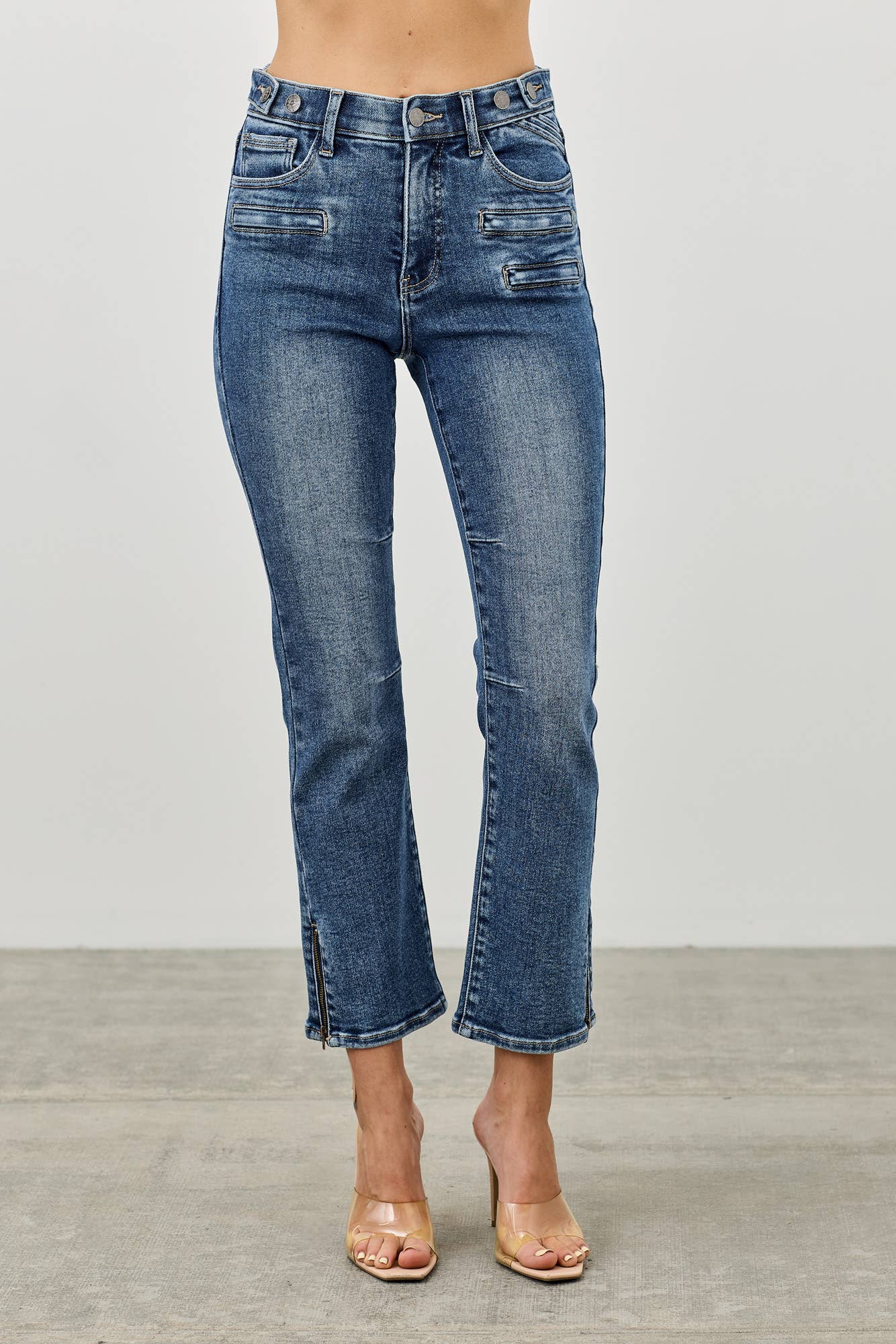 MID RISE SKINNY CROP