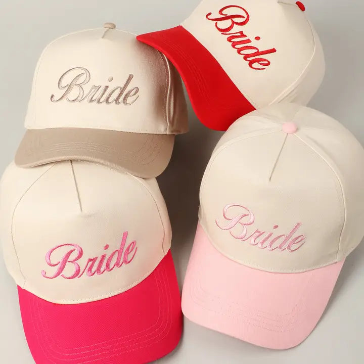 Bride Text Embroidery Two-Tone Trucker Hat