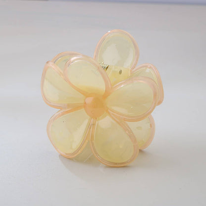 PLUMERIA FLOWER HAIR CLAW CLIP CANDY COLORS