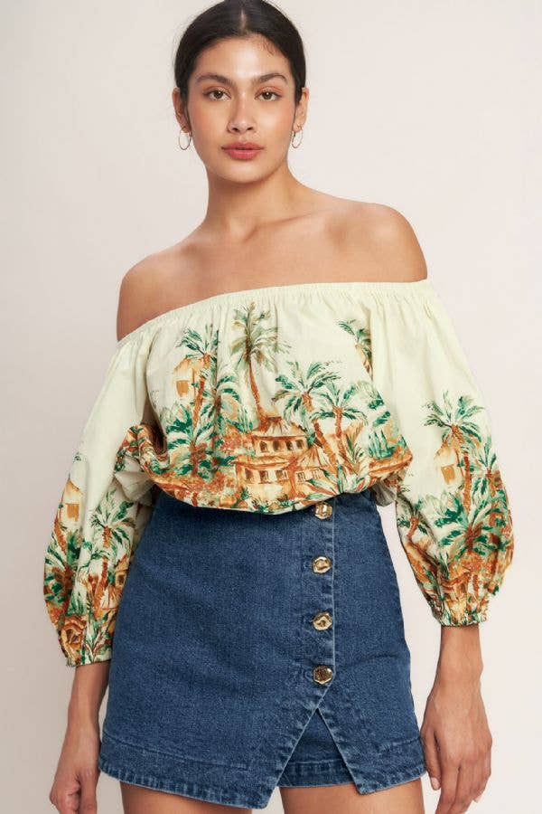 A washed denim skort