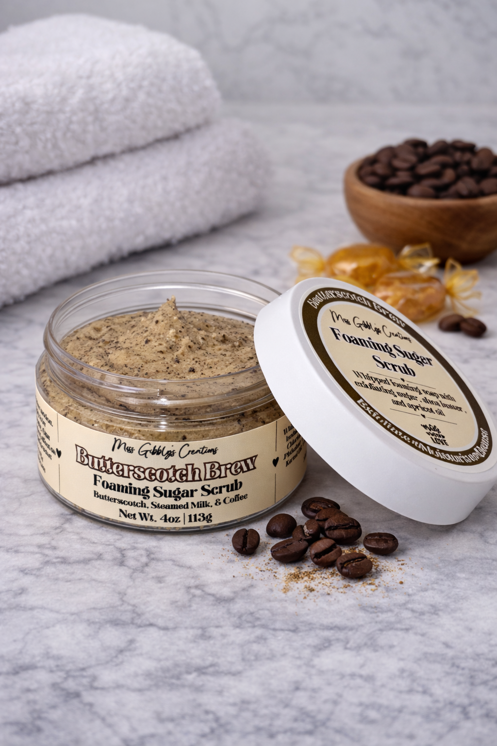 Butterscotch Brew- 4oz Foaming Sugar Scrub