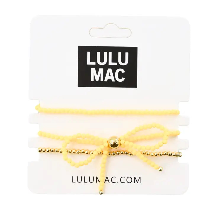Lulu Mac Beaded Bow Necklace