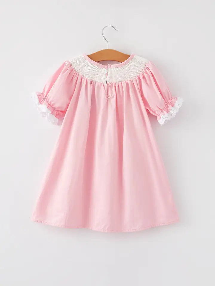 Kids Pink Lace Easter Dress