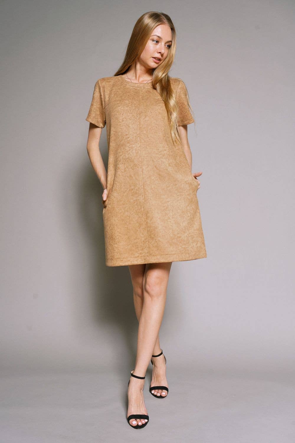Cheetah Lined Suede Dress