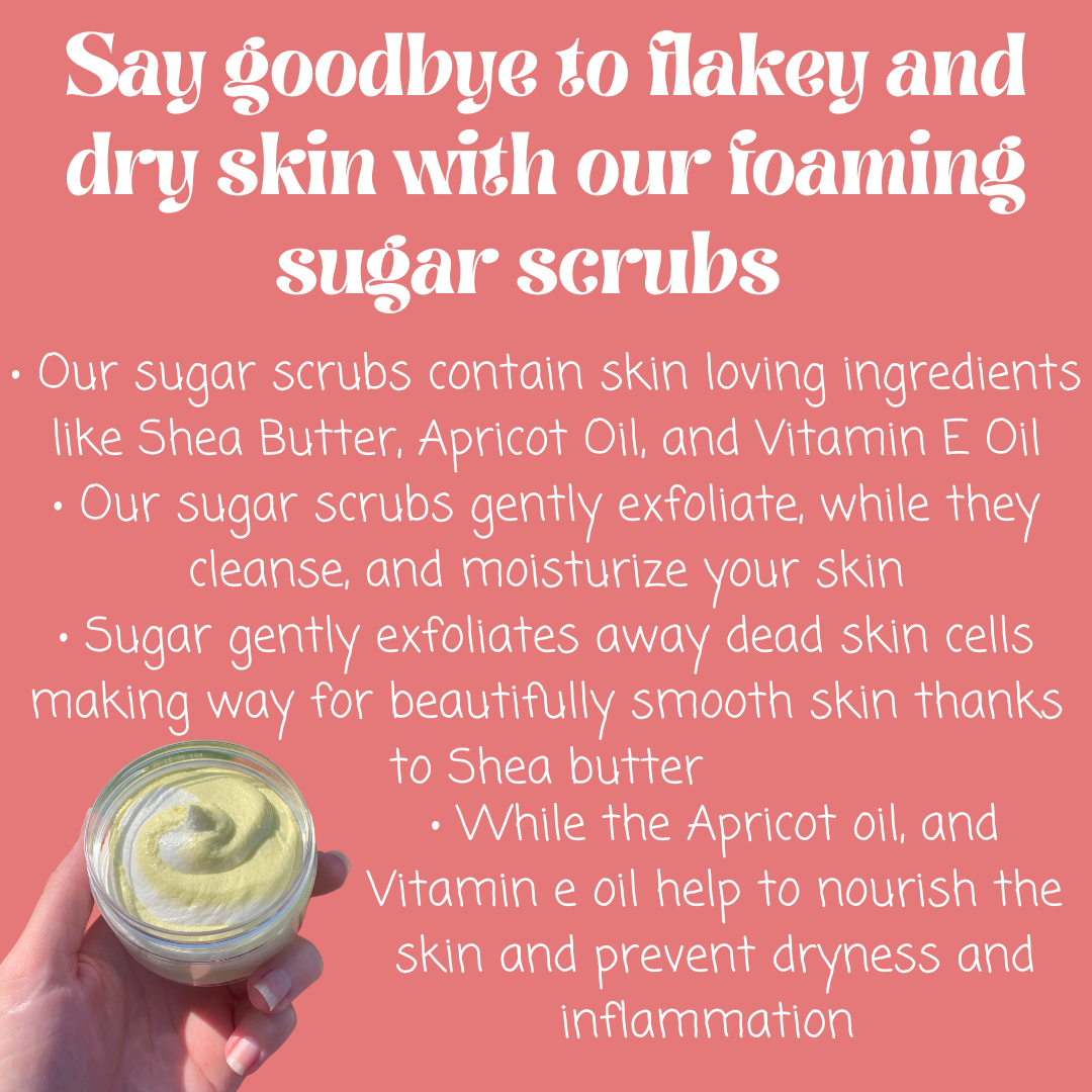 Date Night- 4oz Foaming Sugar Scrub