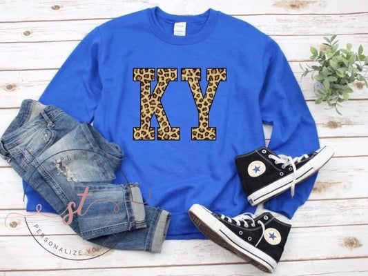 Leopard KY Printed Sweatshirt or Tee