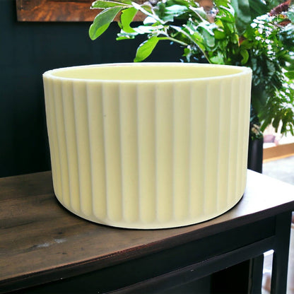 Cream FLUTED Silicone Tumbler Boot