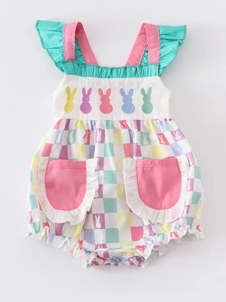 Kids Colored Rabbit Romper