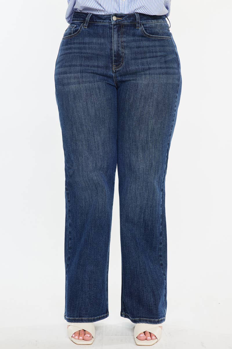 PLUS HIGH RISE WIDE LEG Comfort Stretch Denim