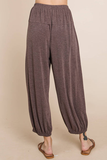 Plus Size Solid Knit Jogger Pants