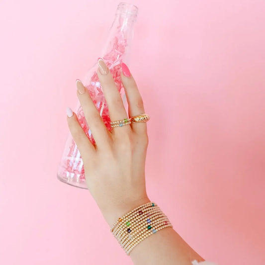 October: Rose Birthstone Swarovski Crystal Bracelet