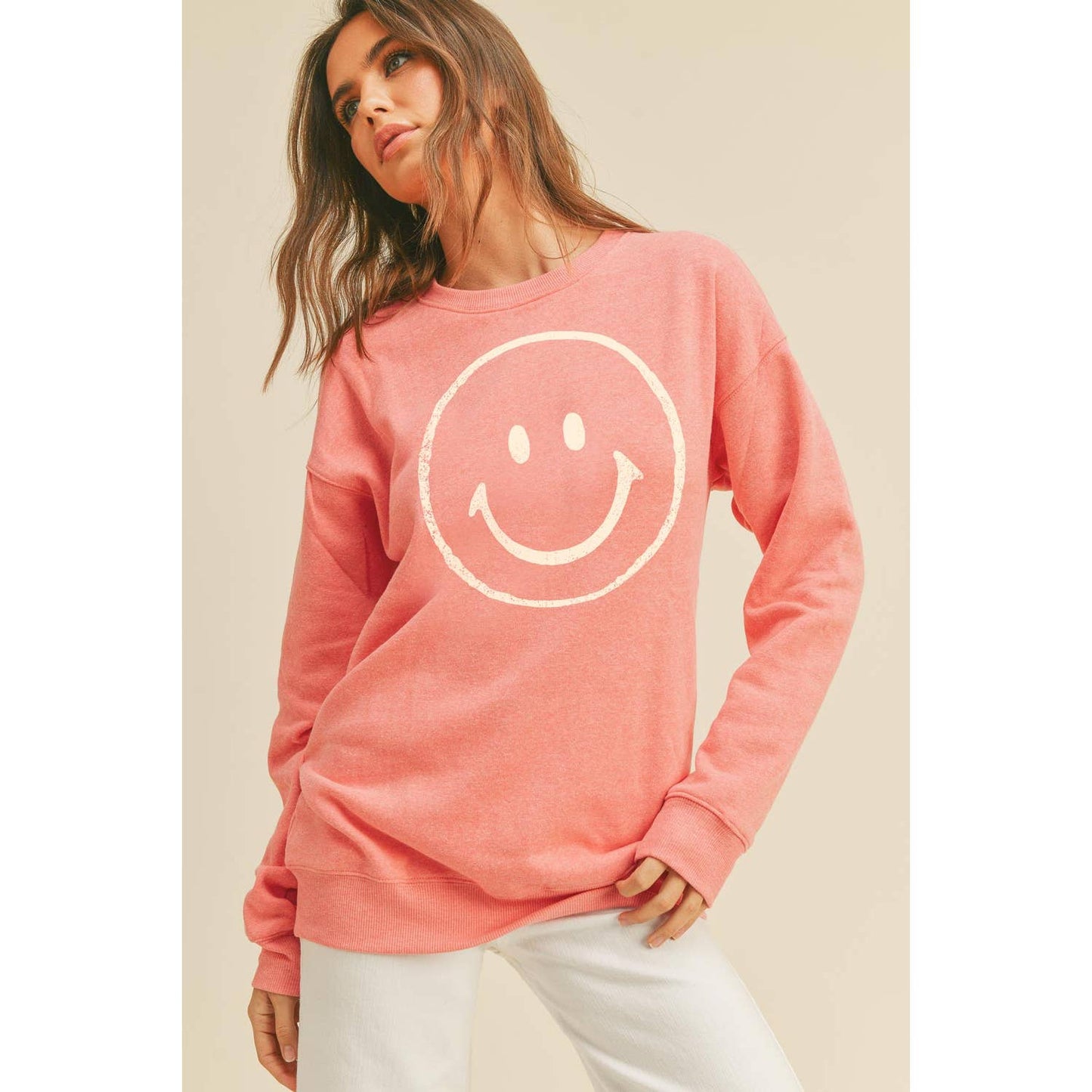 Smile Happy Face Graphic Sweatshirt