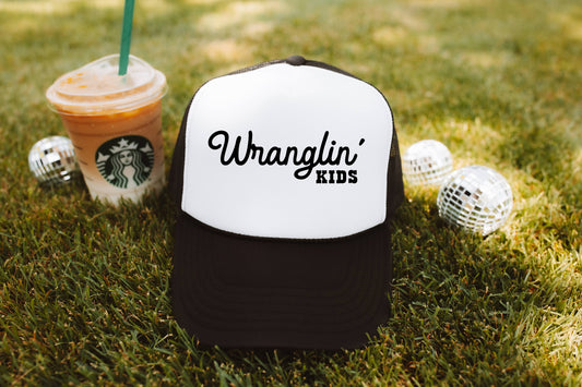 Wranglin Kids, Motherhood Trucker Hat, Mom Trucker Hat