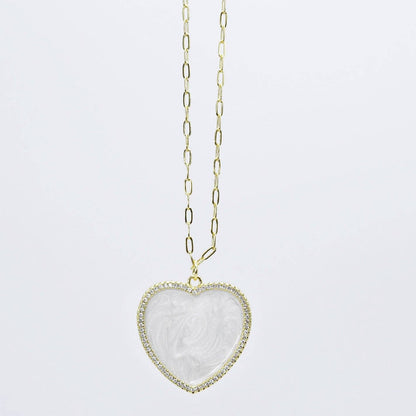 Shimmering Heart Necklace F13
