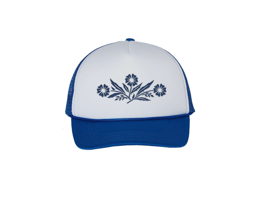 Corning Wear Trucker Hat - Royal Blue Corningware Design