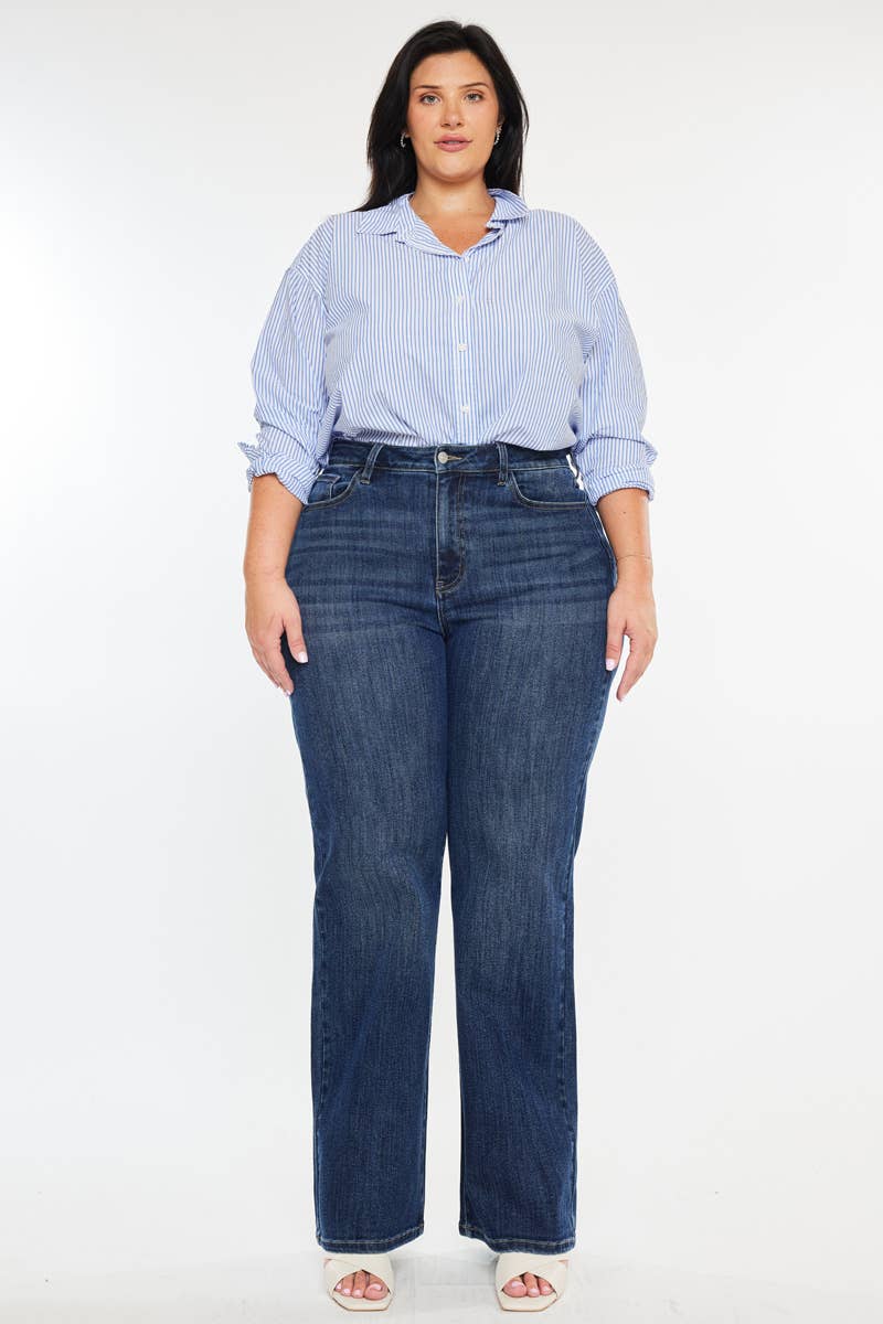 PLUS HIGH RISE WIDE LEG Comfort Stretch Denim