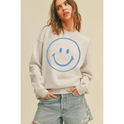 Smile Happy Face Graphic Sweatshirt
