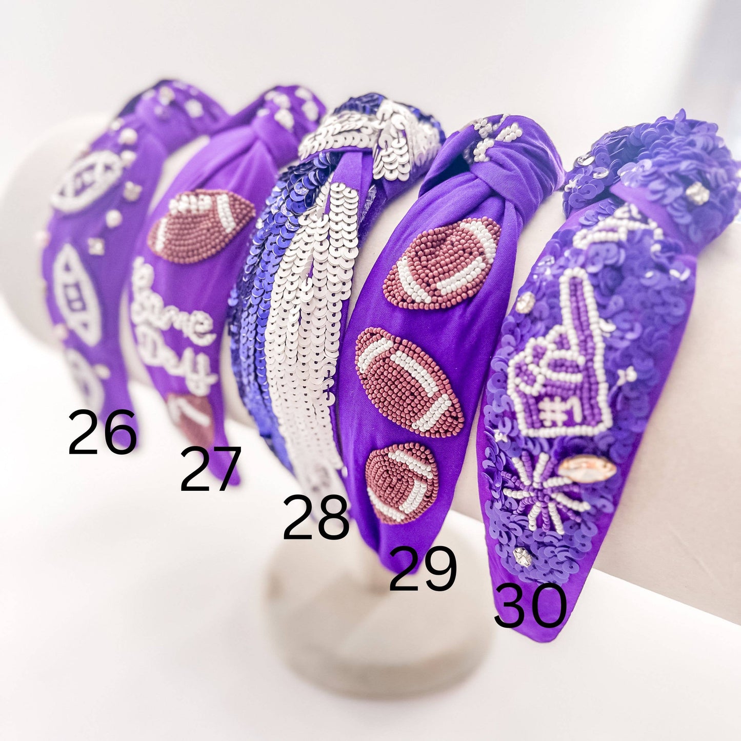 Football Headband, Game Day Headband, Sequin Headband
