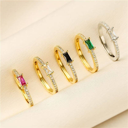 Rainbow Gem Eternity Ring