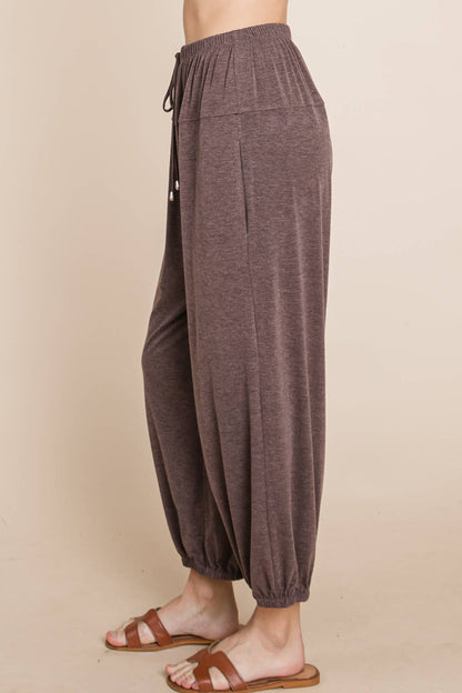 Plus Size Solid Knit Jogger Pants