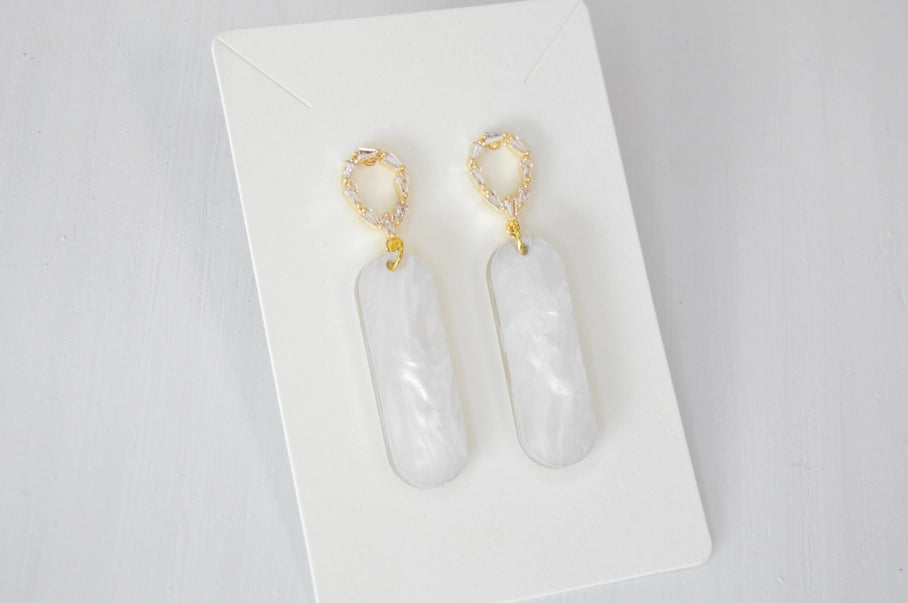 Wedding White Earrings