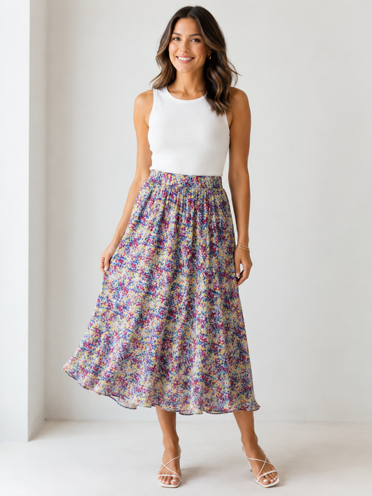 Wildflower Whisper Midi Skirt