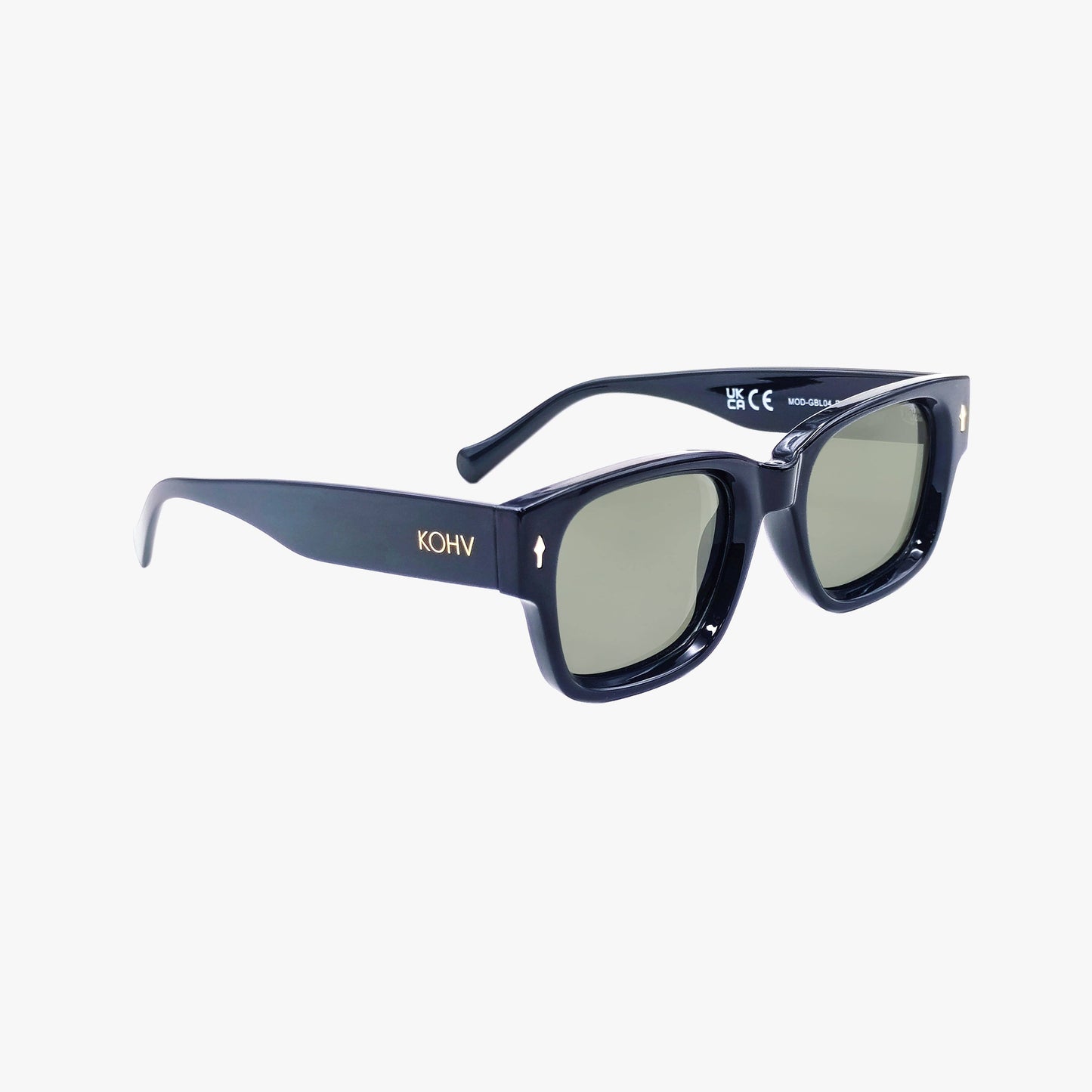 MOD MIDNIGHT Polarized Square Designer Fashion Sunglasses