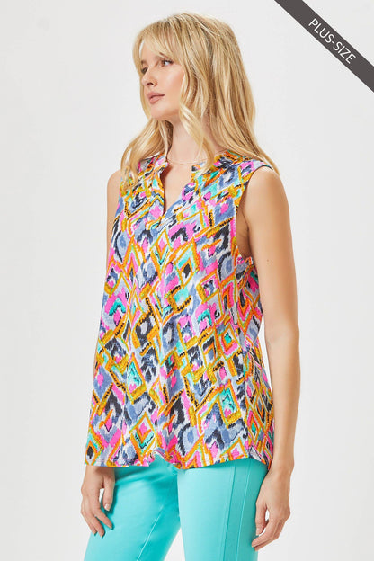 PLUS SIZE Lizzy Tank Features A Line Bodice