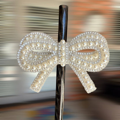 White Pearl - Boujee Tumbler Bow