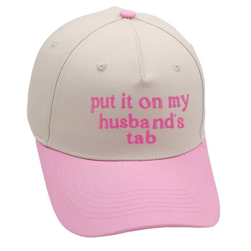 TWO TONE EMBROIDERY  WORD BASEBALL HAT CAP