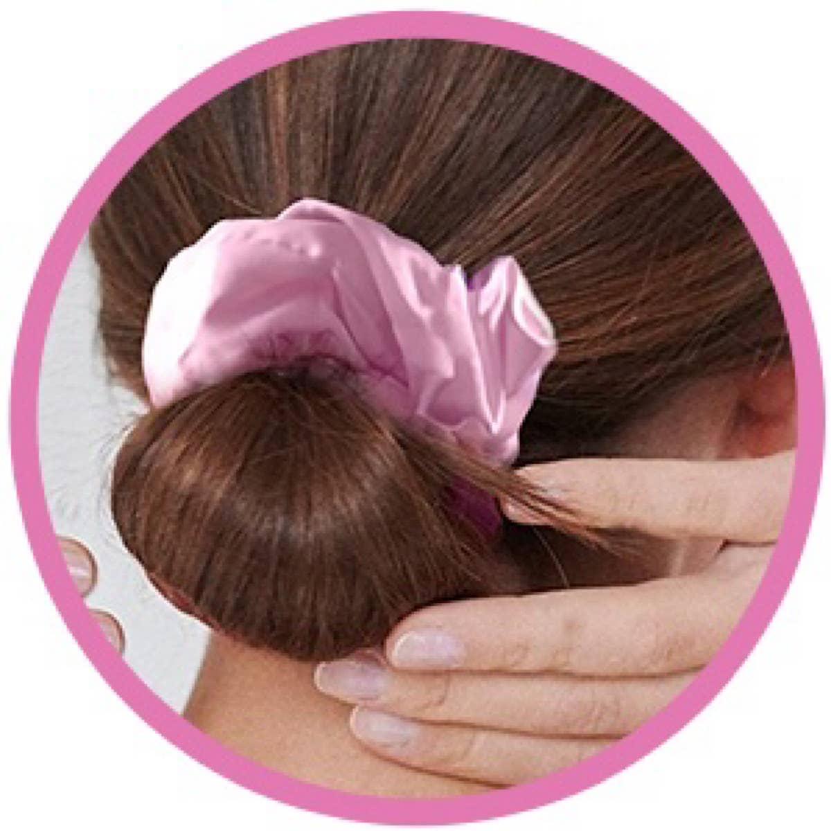 Satin Hair Scrunchies 5 Pk-prevents damage and breakage