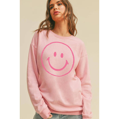 Smile Happy Face Graphic Sweatshirt