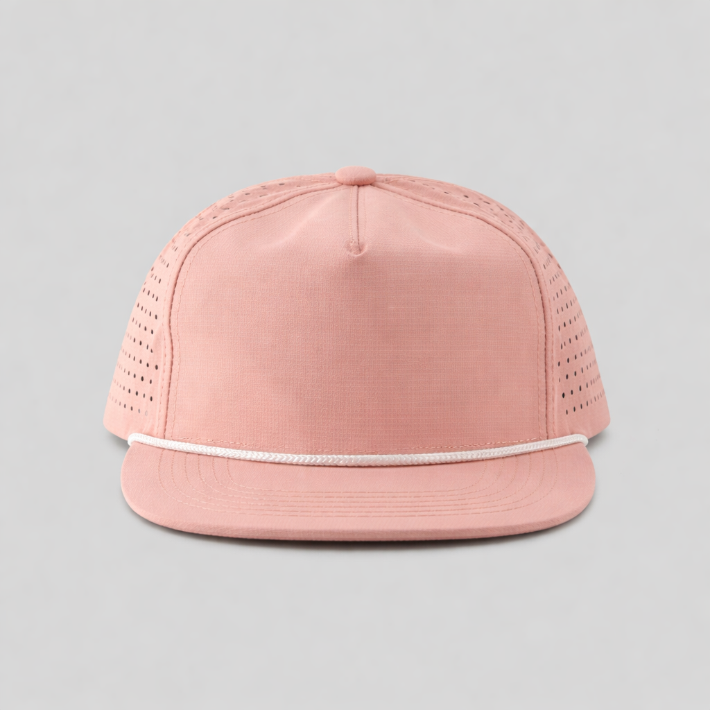 Perforated Nylon Ripstop Rosa Pink / White Rope