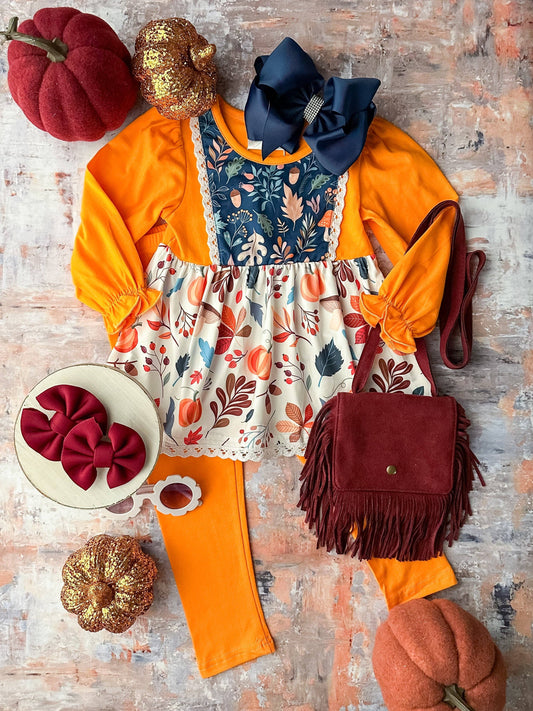 Falling Leaves & Pumpkin Dreams Leggings Set