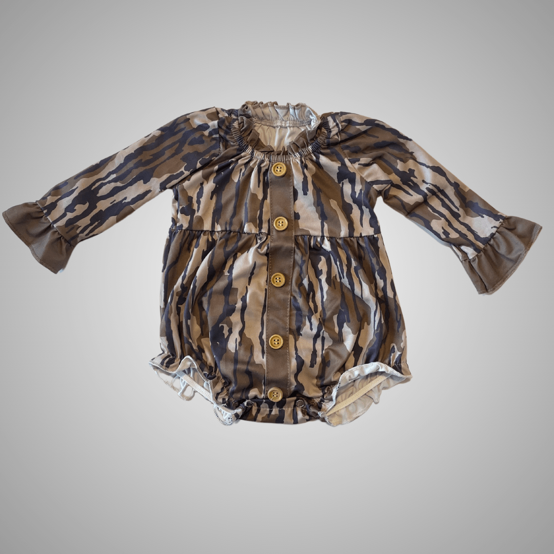 WOODED CAMO ROMPER