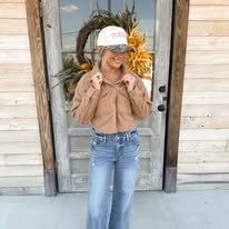 Fleece Cropped Button Jacket