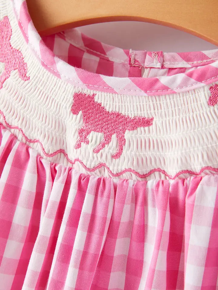 Kids Plaid Pink Dress