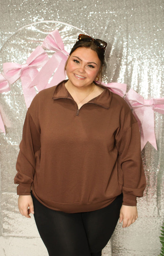PLUS SCUBA HALF ZIP PULLOVER