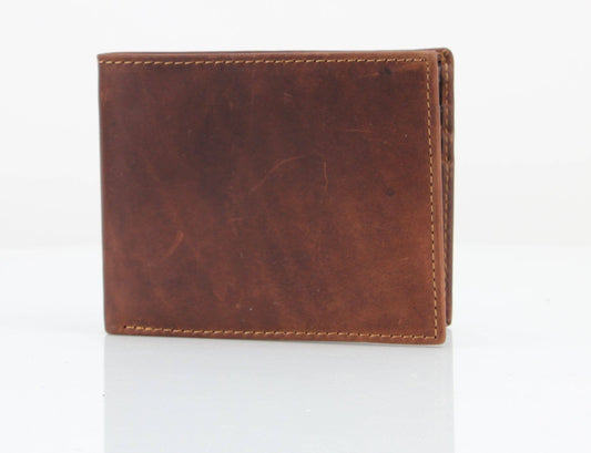 American Bison RFID Leather Bi Fold Wallet
