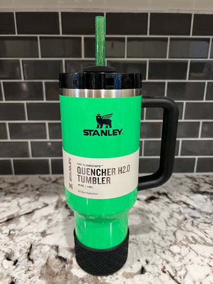 Bright Green Glitter Straw (40oz Tumbler)
