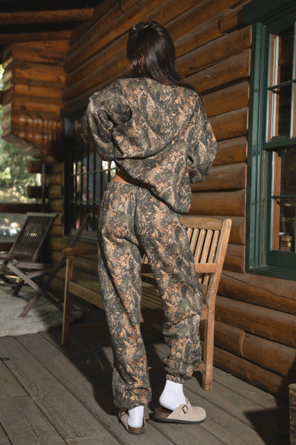 BAYOU Dark Woodland Camo Lounge Fleece Sweatpants Joggers