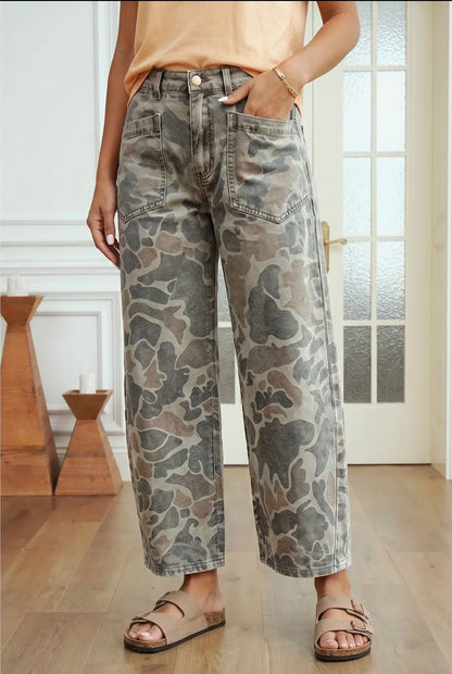Camo Ankle Length Jeans