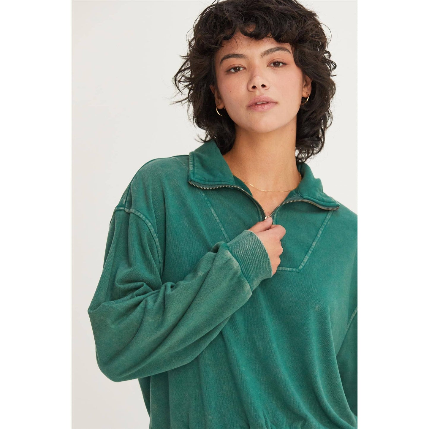 Half Zip Pullover Sweatshirt