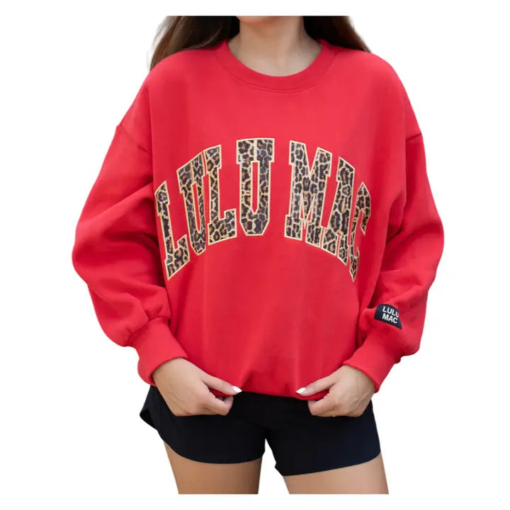 LULU MAC Leopard  Sweatshirt