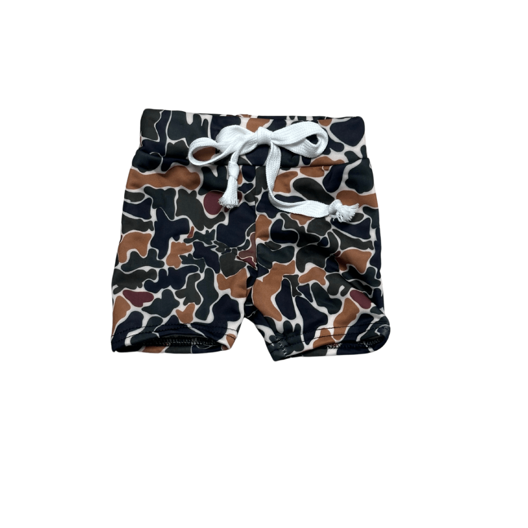 KIDS CAMO SWIM TRUNKS