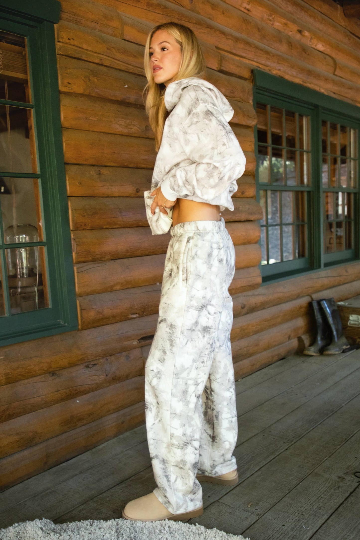 AVERY Light Woodland Camo Lounge Fleece Sweatpants