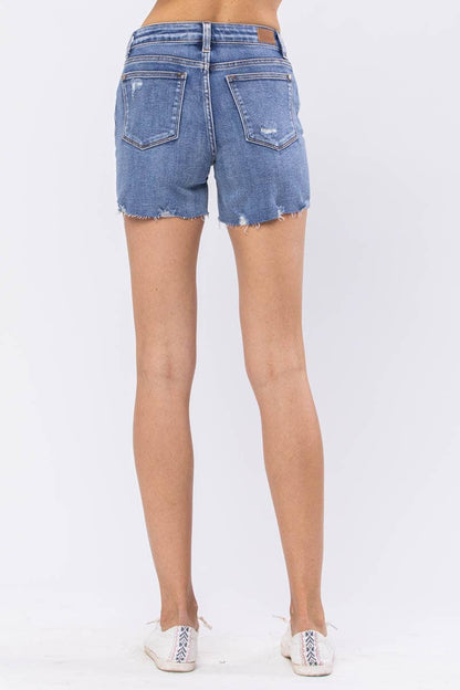 Lace Patch Destroy Shorts (XL Only)
